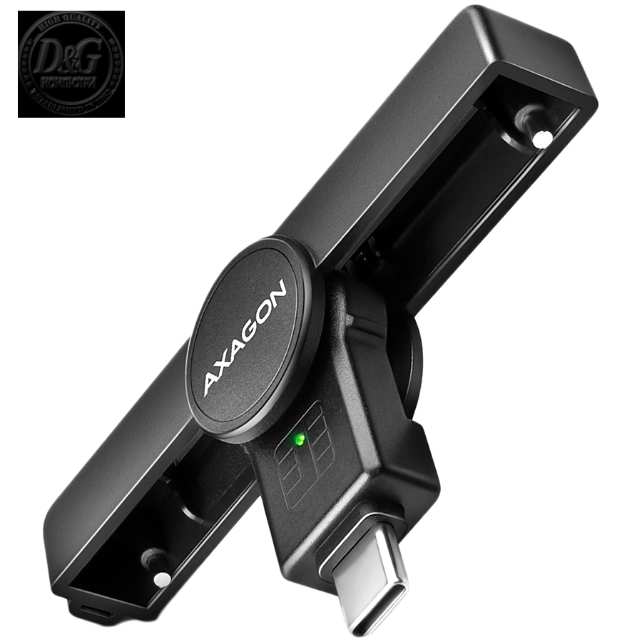 Foldable pocket USB-C contact Smart / ID card reader.