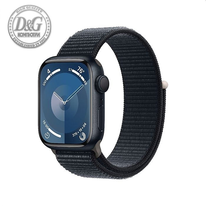 Apple Watch Series 9 GPS 41mm Midnight Aluminium Case with Midnight Sport Loop