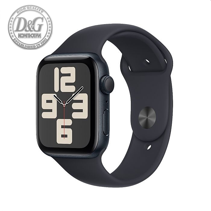 Apple Watch SE2 v2 GPS 44mm Midnight Alu Case w Midnight Sport Band - S/M