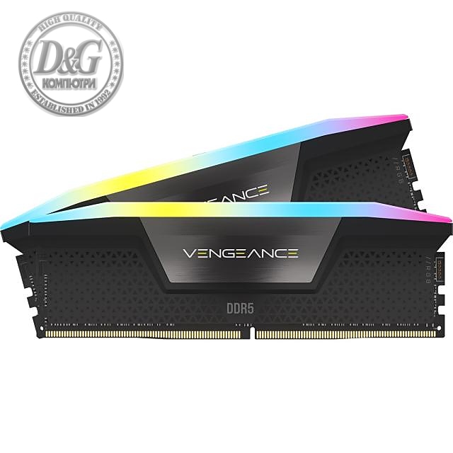 Памет Corsair Vengeance Black RGB 32GB(2x16GB) DDR5 PC5-48000 6000MHz CL46 CMH32GX5M2E6000C36