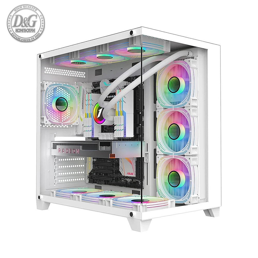 1stPlayer кутия Case ATX - MEGAVIEW MV8 White