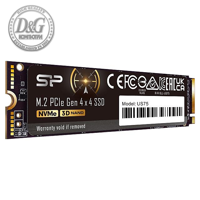 SSD Silicon Power US75 1TB M.2-2280, PCIe, Gen 4x4 NVMe