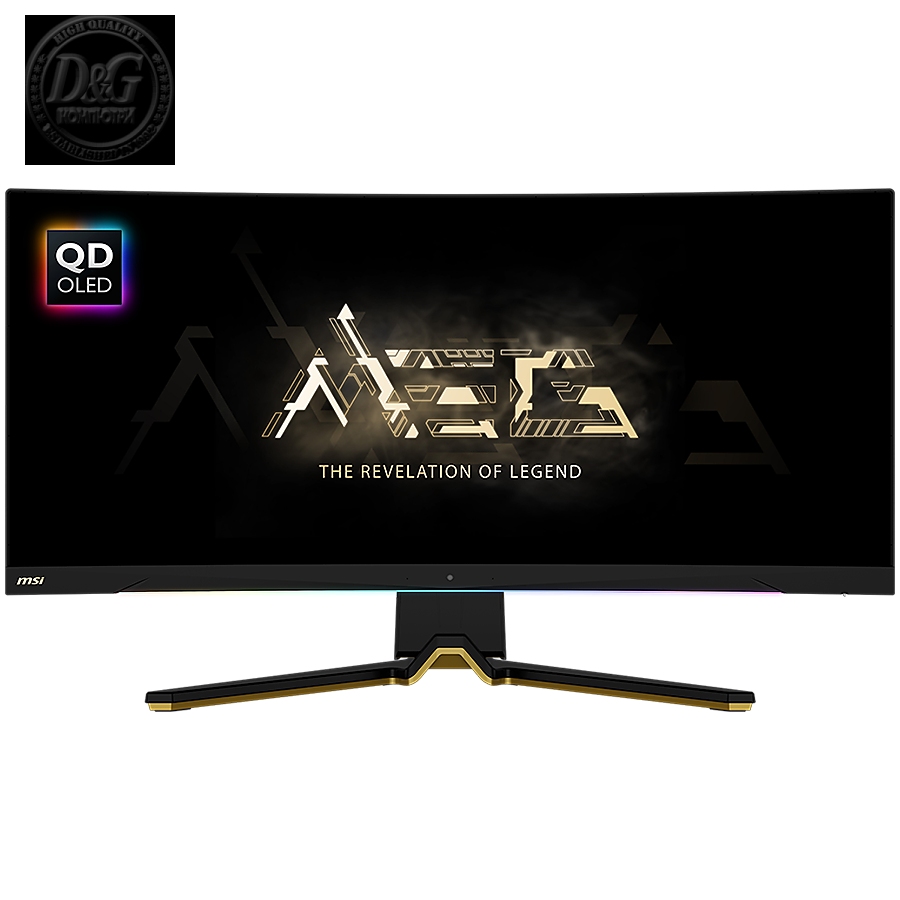 MSI MEG 342C QD-OLED Curved Gaming Monitor, 34.18" 175Hz, UWQHD (3440x1440) 21:9, QD-OLED, 1800R curve, 0.03ms, 250nits, 1000000:1, 178°/178°, FreeSync Premium Pro, Adjustable Stand, 1x DP, 2x HDMI, 1x USB Type-C, 3Y Warranty