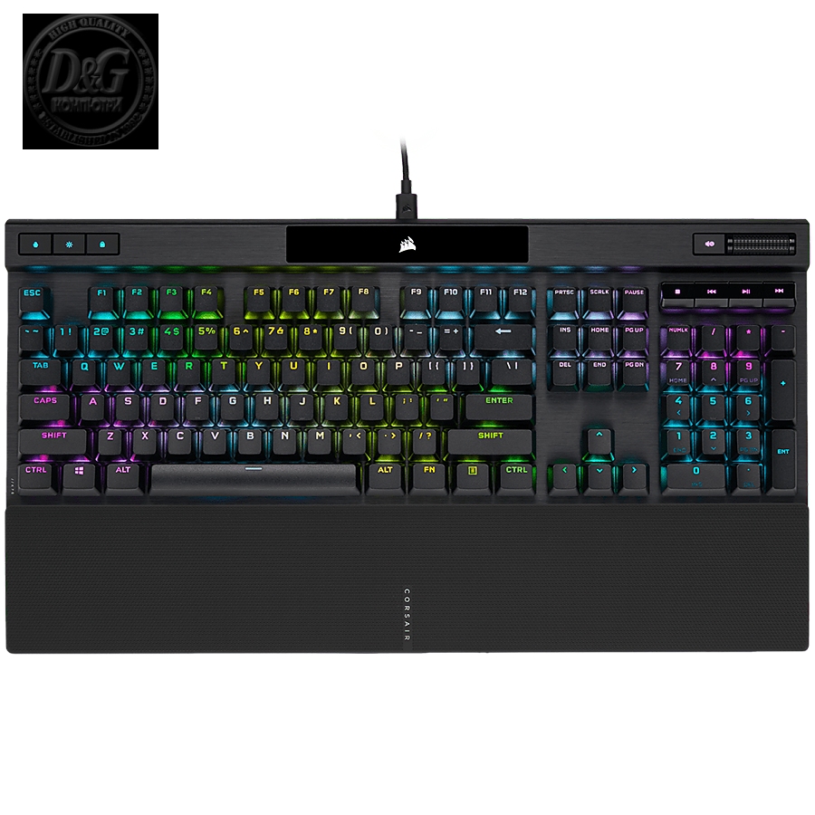 Corsair gaming keyboard K70 RGB PRO RGB LED OPX PBT Keycaps black