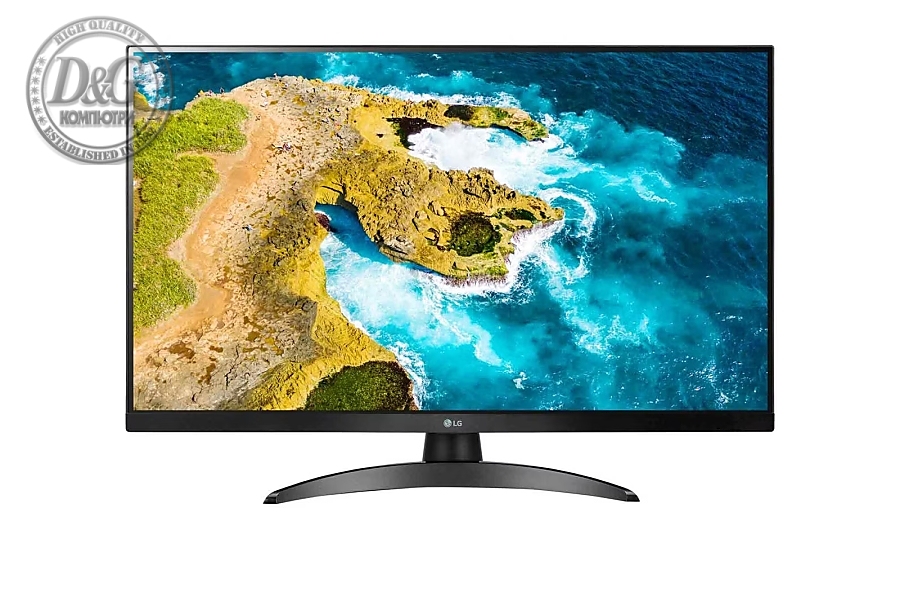 LG 27TQ615S-PZ, 27.0" IPS, Smart webOS, TV Tuner DVB-T2/C /S2, 1000:1, Mega DFC, 250cd, Full HD (1920 x 1080), Wi-Fi, LAN, AirPlay, HDMI, CI Slot, USB 2.0, Bluetooth, AI Sound, Speakers, Black