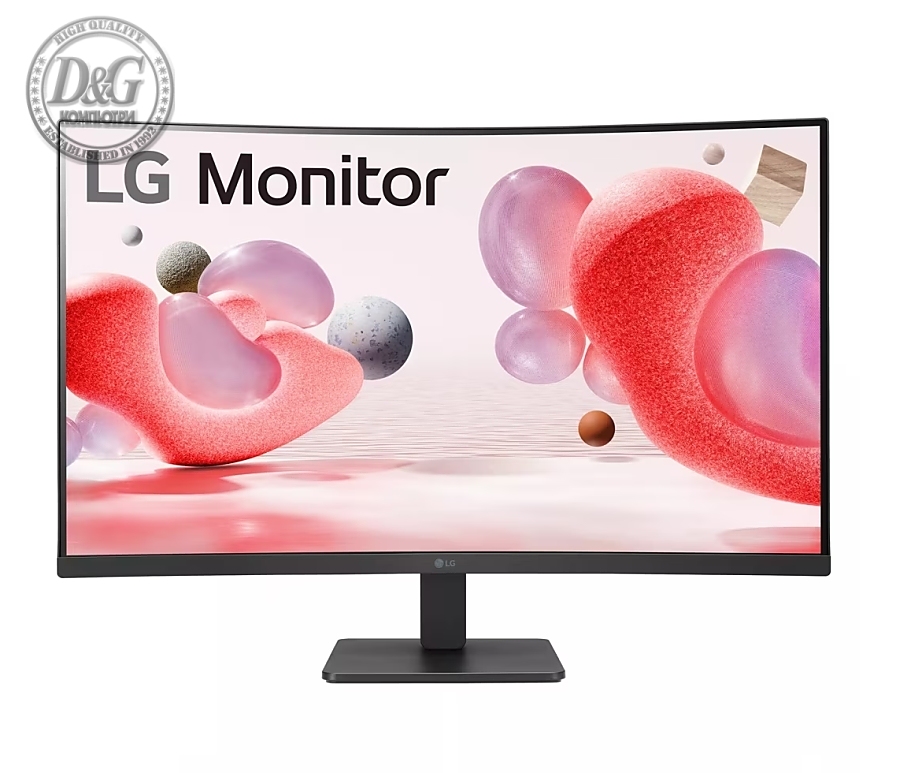 LG 32MR50C-B, 31.5" VA, Curved Display, 5ms (GtG at Faster), 100Hz, 3000:1,  Dynamic Action Sync, 250 cd/m2, Full HD 1920x1080, sRGB 99%, AMD FreeSync, Flicker Safe, Reader Mode, D-Sub, HDMI, Headphone Out, Tilt, Black