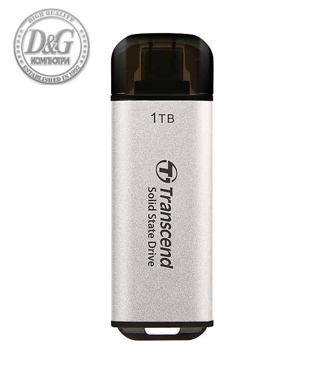 Transcend 1TB, USB External SSD, ESD300S, USB 10Gbps, Type C, Silver