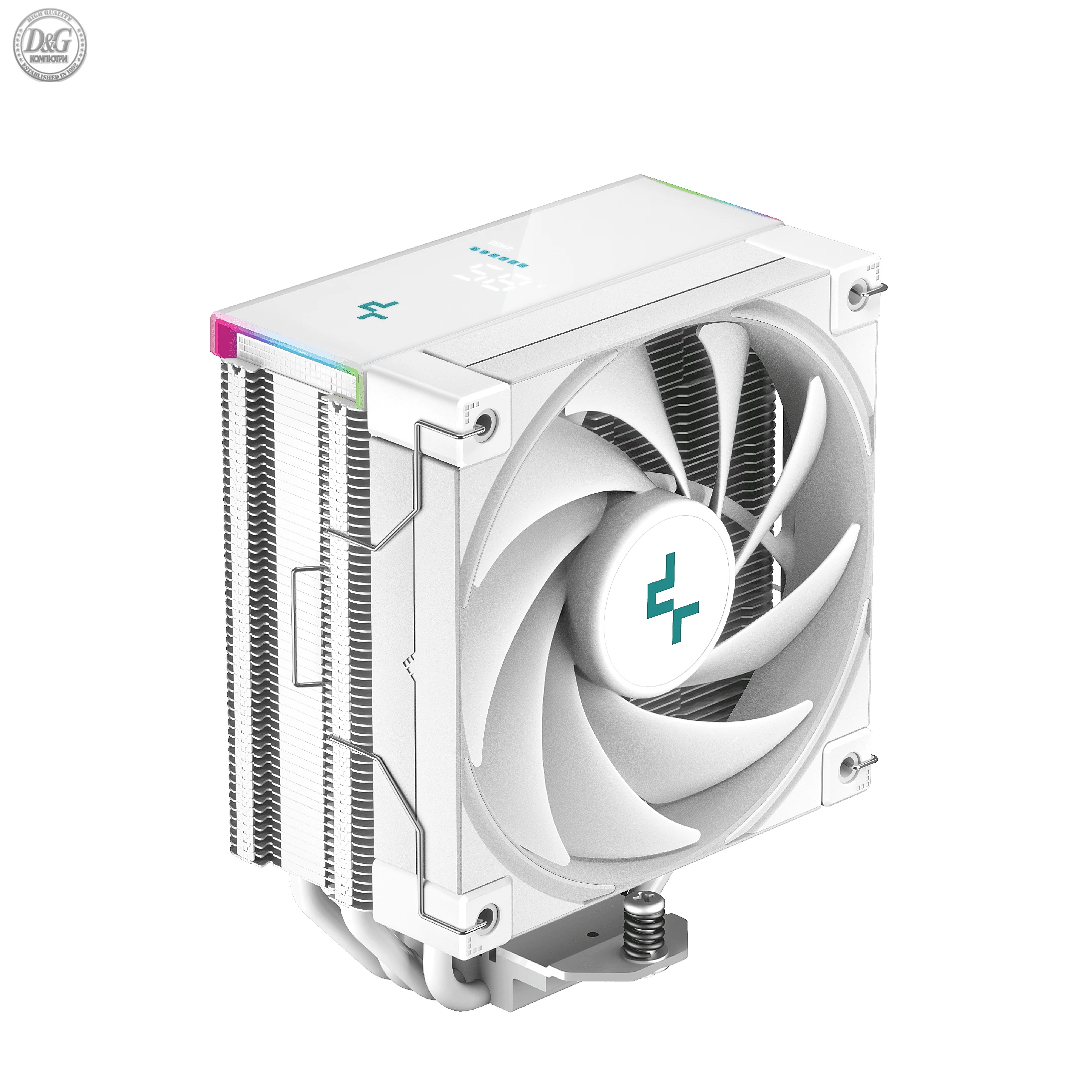 DeepCool охладител CPU Cooler AK400 Digital White - LGA1700/AM5