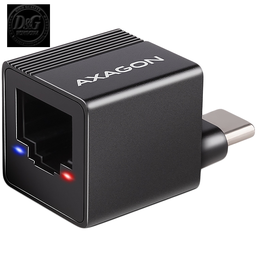 AXAGON ADE-MINIC USB-C 3.2 Gen 1 - Gigabit Ethernet MINI adapter, auto install, black