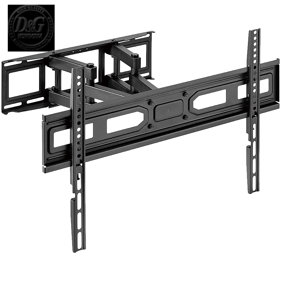 Free-tilt design: simplifies adjustment for better visibility and reduced glareSwivel mechanism provides maximum viewing flexibilitySpirit level ensures perfect positioningConvenient cable holder. 37-80". Max 40kg.