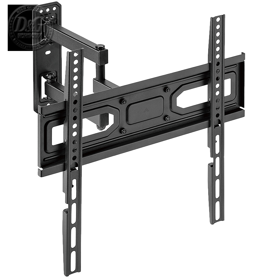 Free-tilt design: simplifies adjustment for better visibility and reduced glareSwivel mechanism provides maximum viewing flexibilitySpirit level ensures perfect positioningConvenient cable holder. 32-55". Max 35kg.