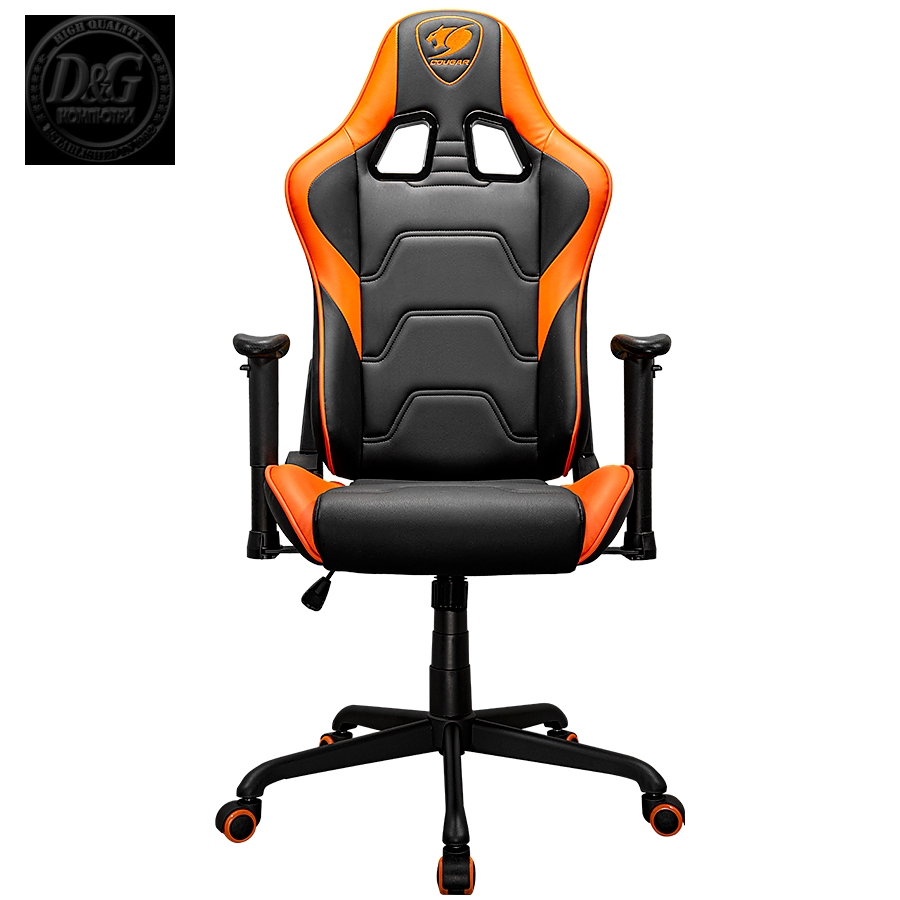 COUGAR Armor Elite Gaming Chair, Adjustable Design, Breathable PVC Leather, Class 4 Gas Lift Cylinder, Full Steel Frame, 2D Adjustable Arm Rest, 160Вє Reclining, Adjustable Tilting Resistance