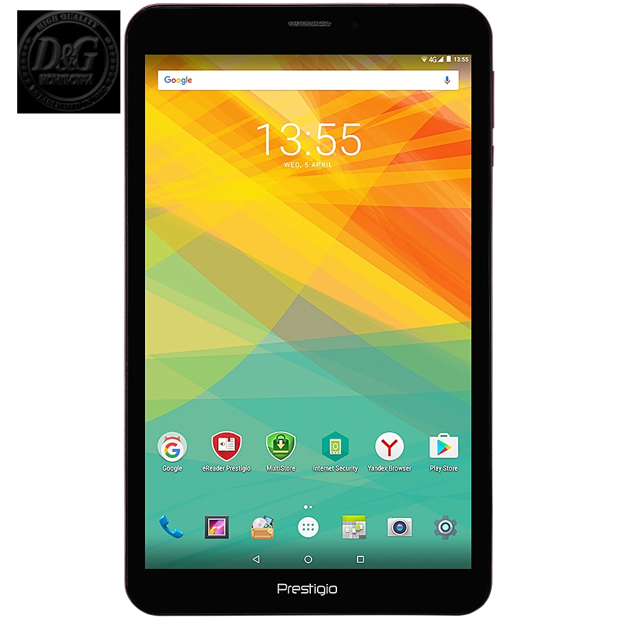 Prestigio Wize 3418 4G, PMT3418_4GE_C_WN, Signal SIM, 4G 8''(800*1280)IPS display, Android 6.0, up to 1.1GHz 64-bit quad core, 1GB DDR, 8GB Flash, 0.3MP Front + 2.0MP rear cameral, 4200mAh battery, Color/ Wine Red.