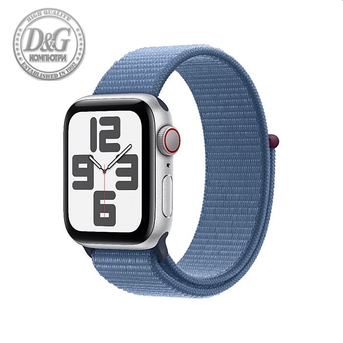 Apple Watch SE2 v2 Cellular 40mm Silver Alu Case w Winter Blue Sport Loop