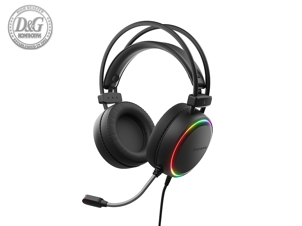 Genesis Headset Neon 613 With Microphone RGB Illumination Black