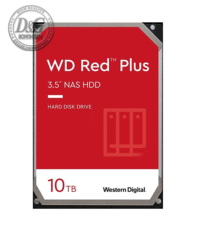 Western Digital Red 10TB Plus ( 3.5", 256MB, 7200 RPM, SATA 6Gb/s )