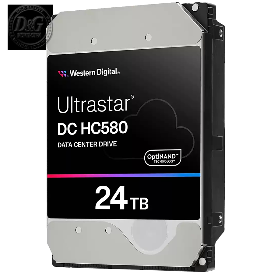 HDD Server WD/HGST ULTRASTAR DC HC580 (3.5’’, 24TB, 512MB, 7200 RPM, SATA 6Gb/s, 512E SE NP3), SKU: 0F62796