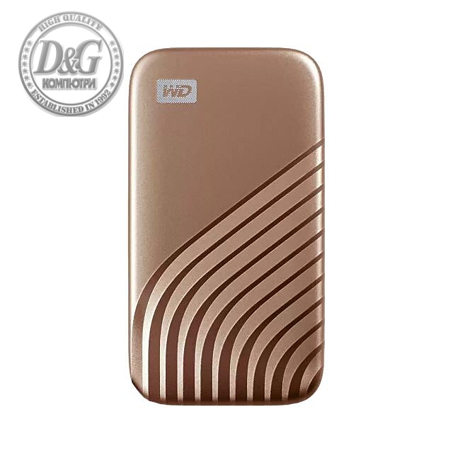 Външен SSD диск Western Digital My Passport, 500GB, USB 3.2, Gold