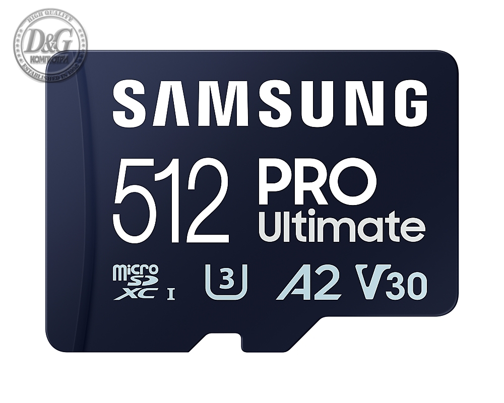 Samsung 512GB micro SD Card PRO Ultimate with USB Reader , UHS-I, Read 200MB/s - Write 130MB/s, U3, V30, A2