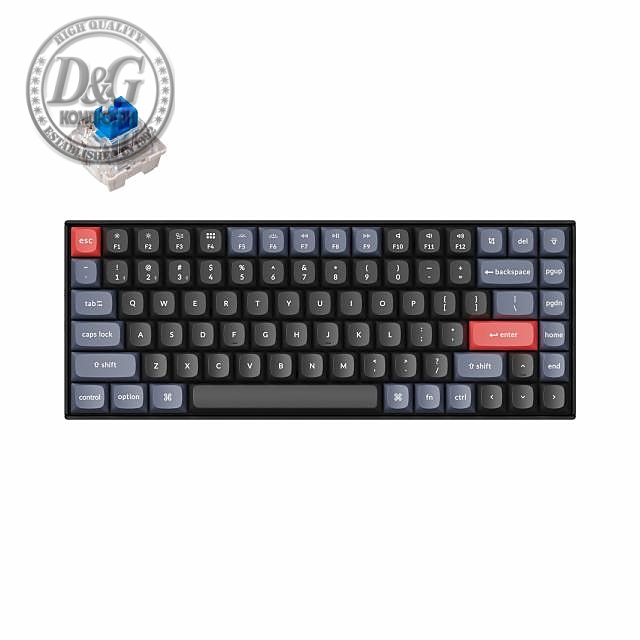 Геймърска механична клавиатура Keychron K2 Pro Hot-Swappable Keychron K Pro Mechanical Blue Switch, White Backlight Plastic Frame