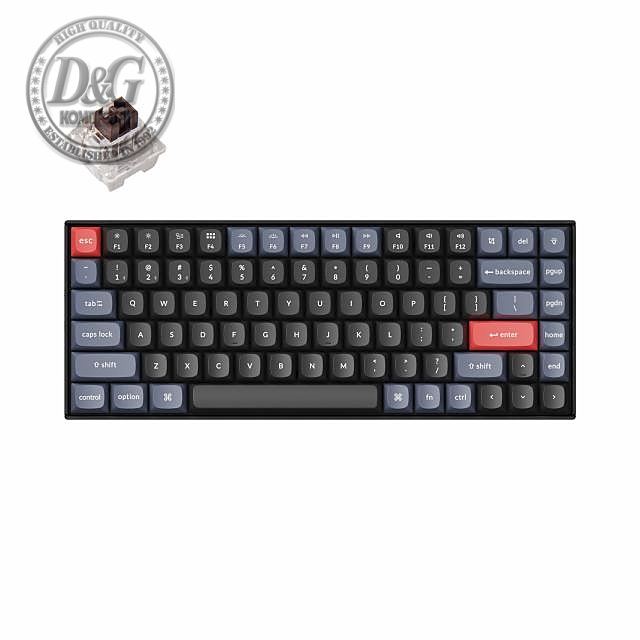 Геймърска механична клавиатура Keychron K2 Pro Hot-Swappable Keychron K Pro Mechanical Brown Switch, White Backlight Plastic Frame