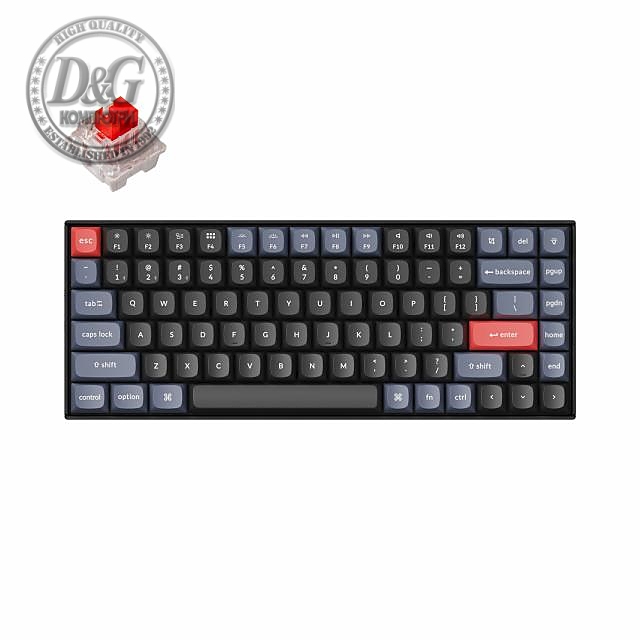 Геймърска механична клавиатура Keychron K2 Pro Hot-Swappable Keychron K Pro Mechanical Red Switch, White Backlight Plastic Frame