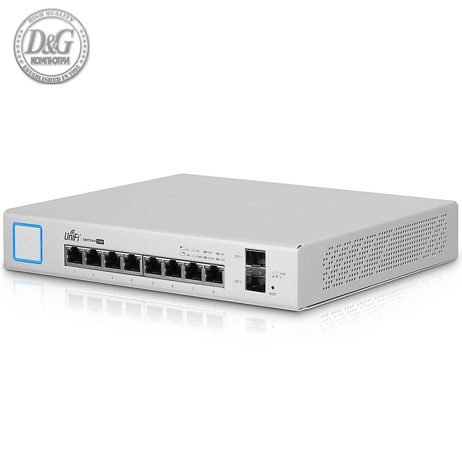 8-Port Fully Managed Gigabit Switch with 4 IEEE 802.3af Includes 60W Power Supply 5 pack, EU