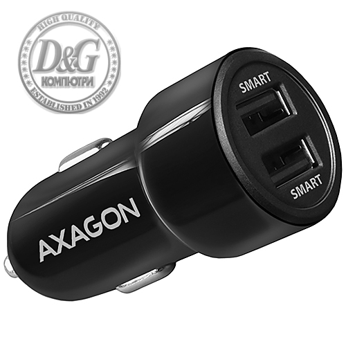 AXAGON PWC-5V5 car charger Smart 5V 2,4A + 2,4A, 24W, black