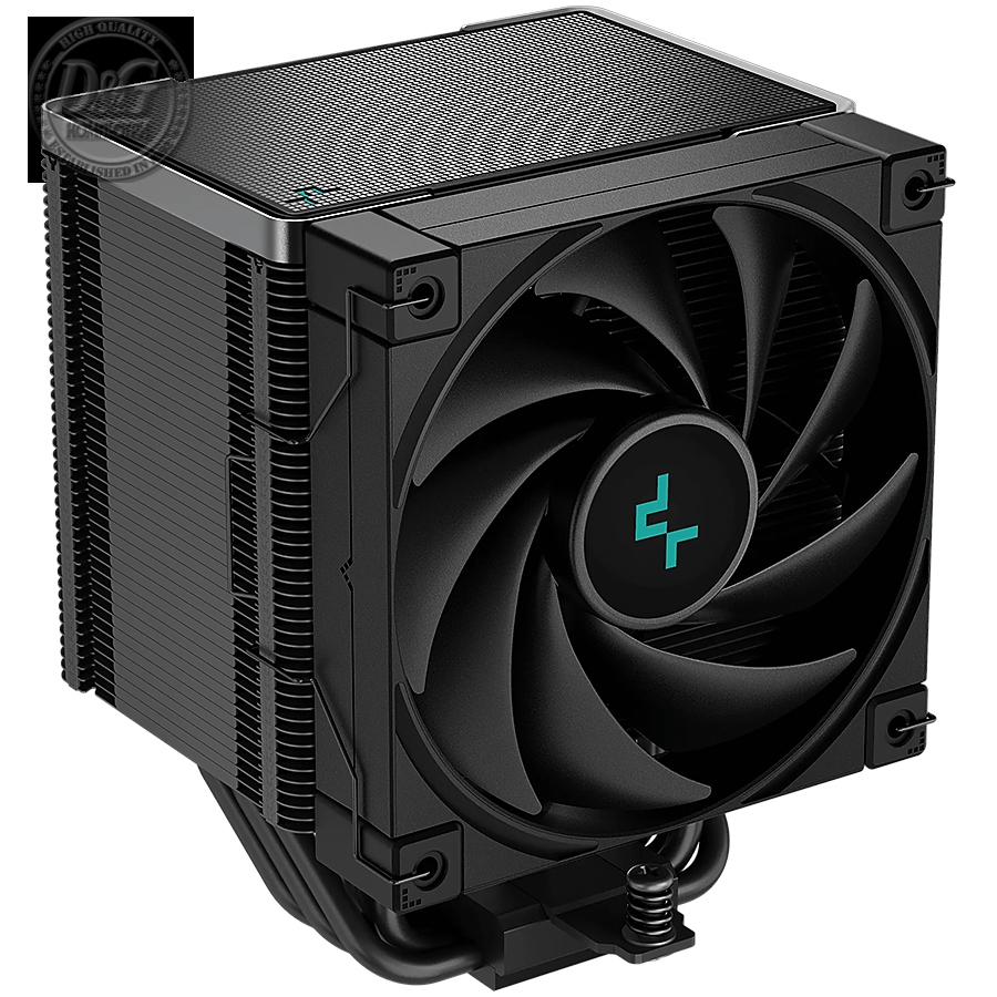 "DeepCool AK500 Zero Dark, CPU Air Cooler, 1x120mm FK120 PWM FDB Fan, Digital Display, ARGB, TDP 240W, 5 Heatpipes, Black, LGA2066/2011-v3/2011/1700/1200/115x, AMD AM5/AM4, 127x117x160 mm(LxWxH), 3Y,R-AK500-BKNNMT-G-1"