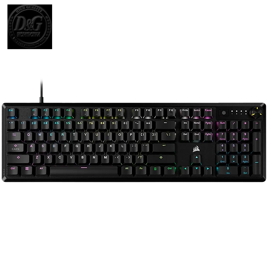 CORSAIR K70 CORE RGB Mechanical Gaming Keyboard — Black, Backlit RGB LED, MLX Red linear switches