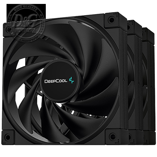 DeepCool FK120-3 IN 1 High-Performance 120mm PWM fan, Silent efficiency designed for demanding CPU or radiator cooling, Fluid Dynamic Bearing, 500~1850 RPM±10%, 4-pin PWM, 3y R-FK120-BKNPF3-G-1