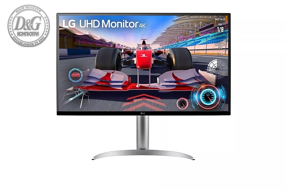 LG 32UQ750P-W, 31.5" UtraFine AG, VA, DCI-P3 90% , 4ms, 400 cd/m2, 2500:1, 3840x2160, 144Hz, HDR 10, USB Type-C, HDMI, DisplayPort, FreeSync Premium, VRR, Dynamic Action Sync, Speaker, Headphone out, Tilt, Height Adjustable, Clockwise