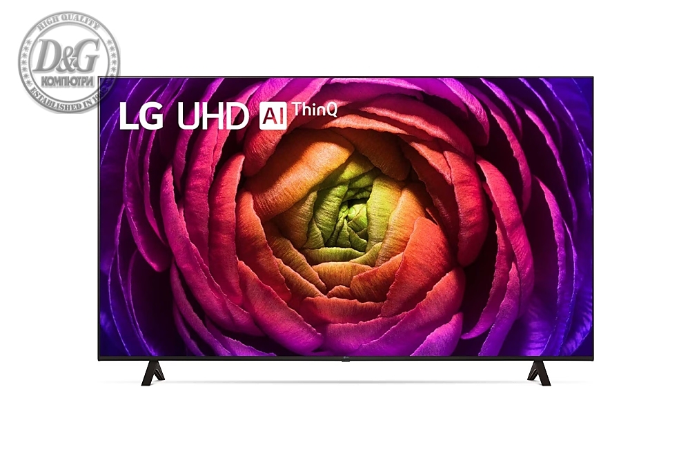 LG 55UR74003LB, 55" 4K UltraHD TV 4K (3840 x 2160), DVB-T2/C/S2, webOS Smart TV, Game Optimizer, ThinQ AI, Processor ?5 Gen6, WiFi 802.11ac, HDR10 PRO, HGIG, 4K Upscaling, HDMI, CI, LAN, USB, 2 Pole Stand, Black