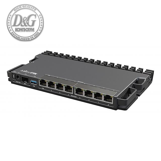 Рутер MikroTik RB5009UPr+S+IN, CPU 1.4GHz, 1GB, 7x10/100/1000, 1xSFP, USB 3.0