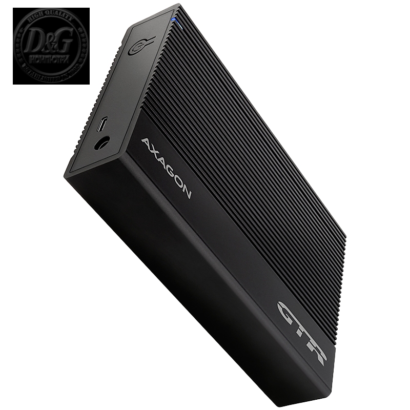 AXAGON EE35-GTR USB-C 3.2 Gen 1 - SATA 6G, 3.5" External RIBBED box BLACK