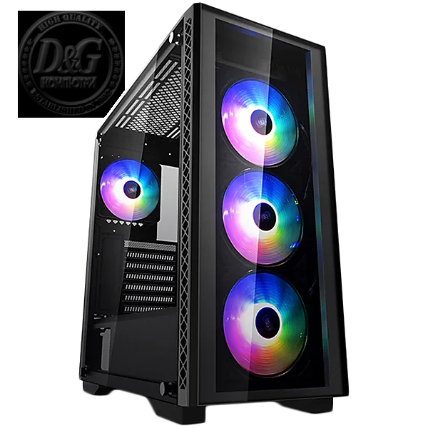 DeepCool MATREXX 50 ADD-RGB 4F, Mid Tower Case, Mini-ITX/Micro-ATX/ATX/E-ATX, USB2.0Г—2, USB3.0Г—1, AudioГ—1гЂЃMicГ—1, ABS+SPCC+Tempered Glass, Mesh Panel, DP-ATX-MATREXX50-AR-4F-NE