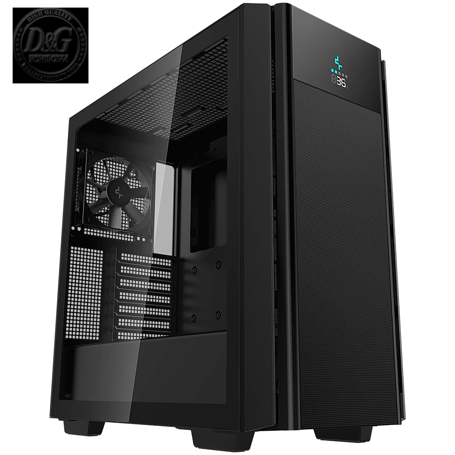 DeepCool CH510 Mesh Digital  Mid Tower Case, 	Mini-ITX / Micro-ATX / ATX / E-ATX, 2xUSB2.0, 1xUSB3.0, 1xAudio, 1xMic, ABS+SPCC+Tempered Glass, 1Г—120mm preinstalled fan,  Mesh Pane R-CH510-BKNSE1-G-1