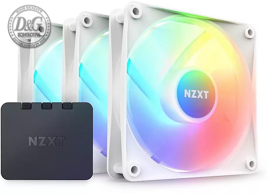 Комплект вентилатори NZXT F120 RGB Core, 3 x 120mm + RGB Контролер