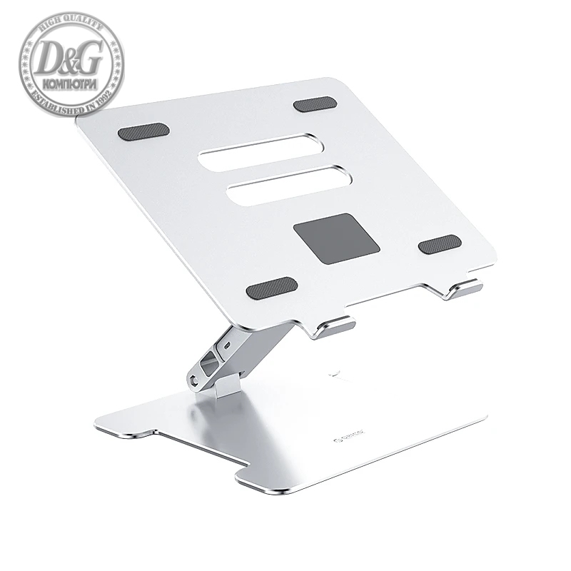 Orico алуминиева поставка за лаптоп Laptop Stand - Aluminum, 2 x USB3.0, Card Reader, up to 15.6" - LST-2AS-SV