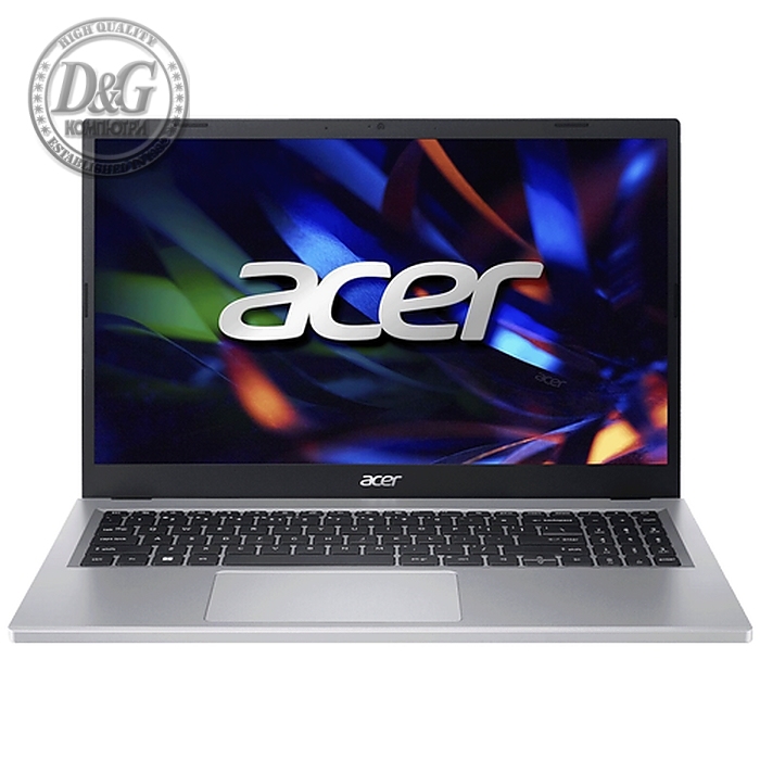 Acer Extensa EX215-33-34RK, Intel Core i3-N305 (up to 3.8 GHz, 6MB), 15.6" FHD (1920x1080), 8GB LPDDR5, SSD 512GB NVMe, Intel UMA, 802.11ac+ax, HD camera, BT, Win 11 Pro EDU, 2Y Warranty, Silver