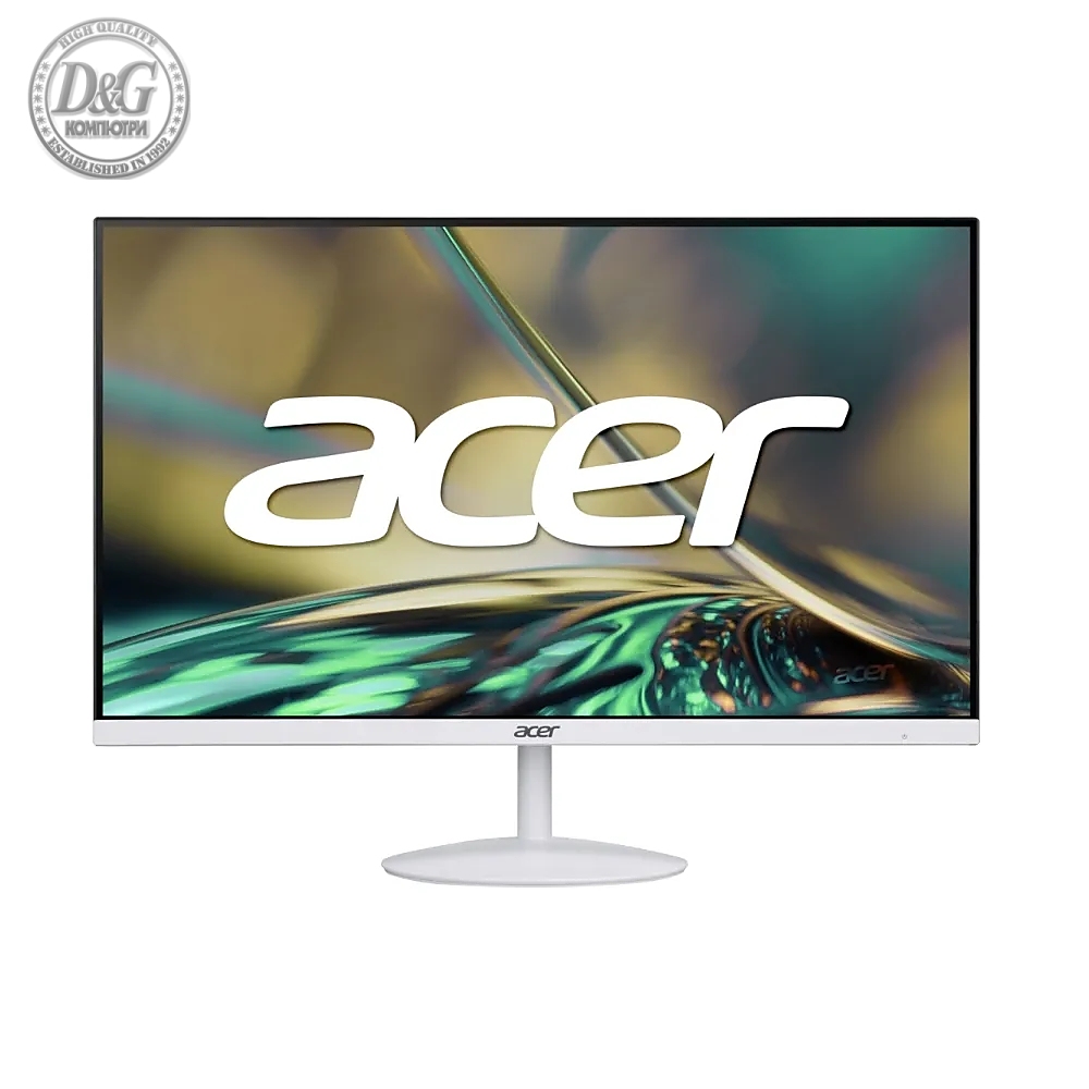 Acer SA242YEwi 23.8" IPS Wide, LED, ZeroFrame, FHD 1920x1080, FreeSync, AG, 1ms (VRB), 100Hz, Ultra-thin, 100M:1, 250 cd/m2, VGA, HDMI, Tilt, Bluelight shield, Flicker-Less, Acer Display Widget, Kensington Security, VESA, White