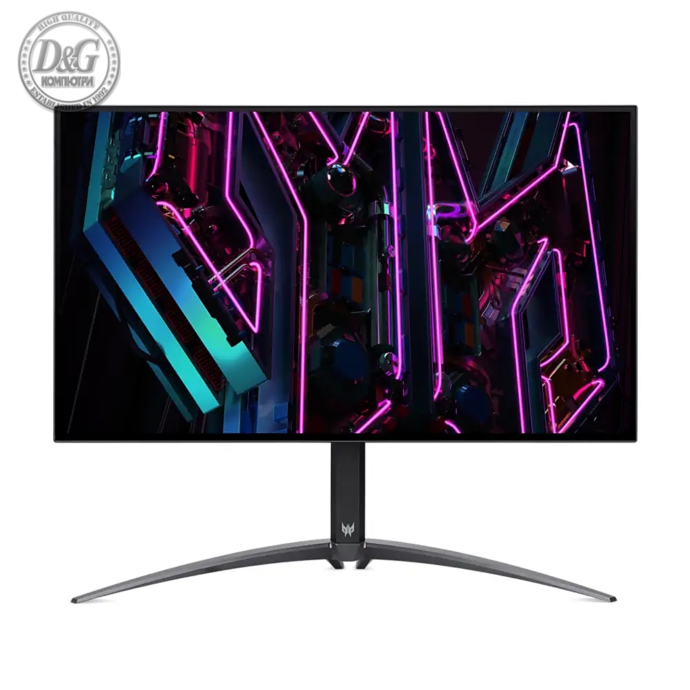 Acer Predator X27Ubmiipruzx, 27" IPS ZeroFrame OLED QHD, FreeSync Premium, 0.01ms(PRT)/0.03ms(GTG), 240Hz, 1 500M:1, 1000nits, 2560x1440, Speakers, Audio Out, 2xHDMI, DP, 1xType-C(90W), USB HUB 3.2x2 USB-B (2up 2down), VESA, Black