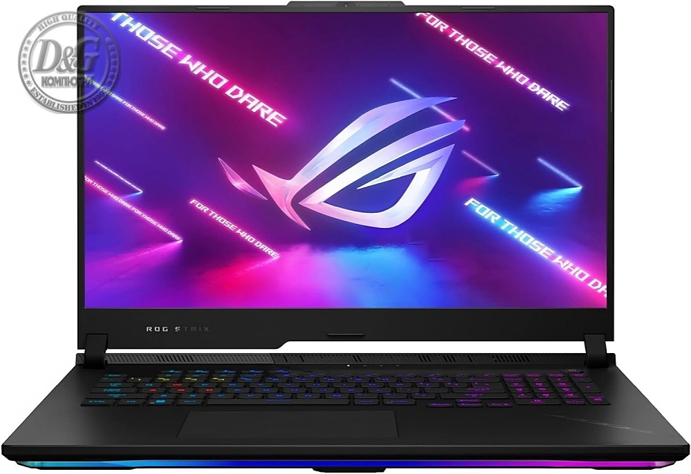 Asus ROG Strix SCAR 17 G733PYV-LL046W,AMD Ryzen 9 7945HX3D ,17.3" WQHD (2560 x 1440) 16:9, 240Hz,32GB DDR5 4800MHz (2x16GB), 1TB + 1TB PCIe 4.0 (RAID 0), RTX 4090,16GB DDR6, WiFi 6, RGB Per-Key Kbd, Win 11 ,Off Black