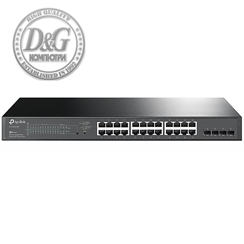 TP-Link TL-SG2428P 24-Port Gigabit PoE+ Smart Switch, 24 x G RJ45 + 4 x SFP, 802.3at/af, 250W PoE Power,Static Routing, Tag-based VLAN,STP/RSTP/MSTP,IGMP V1/V2/V3 Snooping,802.1P QoS,Rate Limiting,Port Trunking,Port Mirroring, SNMP, RMON,1U