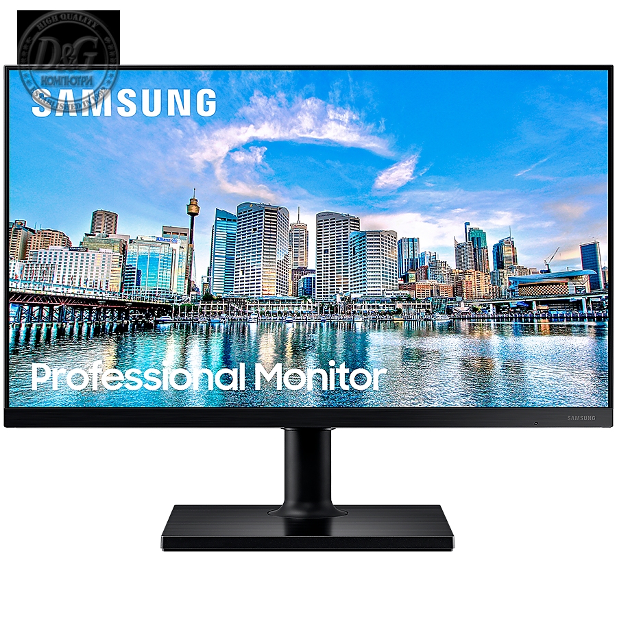 Monitor LED Samsung LF27T450FQRXEN / 27" / 1920x1080@75Hz / IPS / 250 cd/m / 1000:1 / 5ms / 72% (CIE 1931) / Flicker Free / FreeSync / 2xHDMI / 1xDP / 2x USB 2.0 / Tilt / Pivot / Height 13cm / VESA / Black / 2Y