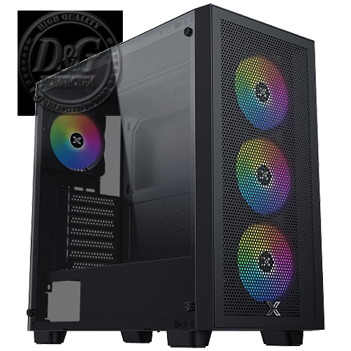 Xigmatek Gaming Z Pro EN41761 Black, E-ATX/ATX/M-ATX/MINI ITX, USB3.0 X1, USB2.0 X2, HD AUDIO, Metal Meshed FP & Left TG,4PCS Z20A & Galaxy II Fan Control Kit