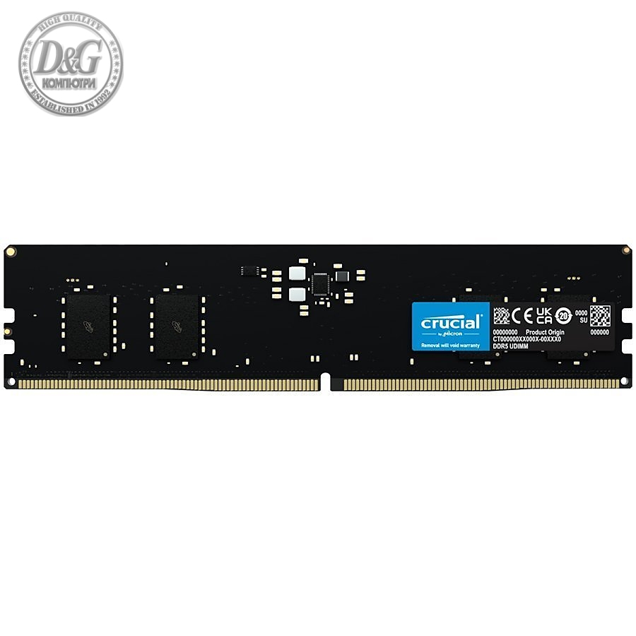 Crucial 16GB DDR5-5600 UDIMM CL46 (16Gbit), EAN: 649528929730