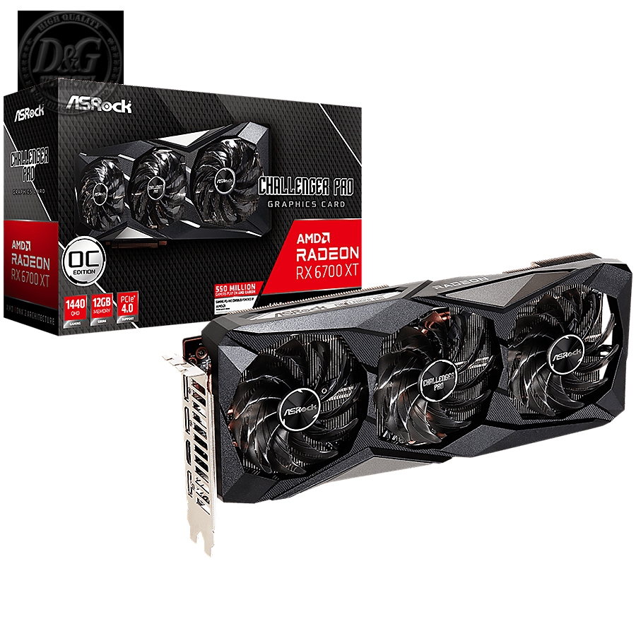 ASROCK Video Card AMD Radeon RX 6700 XT Challenger Pro 12G