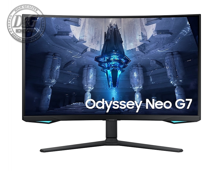 Samsung LS32BG750NP 32" Odyssey Neo G7,Curved VA, 165 Hz, 1 ms, 3840x2160, DP, 2xHDMI, USB Hub, Black