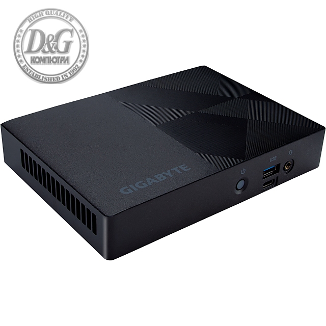 Настолен мини компютър Gigabyte BRIX BNIP-N100, Intel&reg; Processor N100 2.9Ghz, 1 x SO-DIMM DDR4, 2x M.2 SSD, WI-FI 6E + BT 5.2, черно